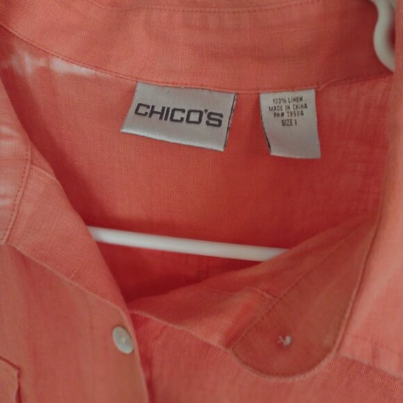 Chico's Orange blouse - Picture 3 of 4